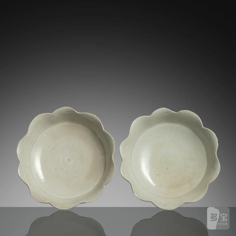 A pair of floriform 'Qingbai' ware dishes
